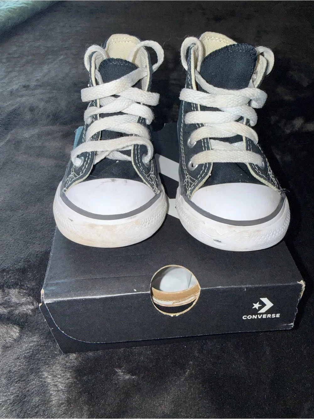 Converse Kids Black and White High-Top Sneakers